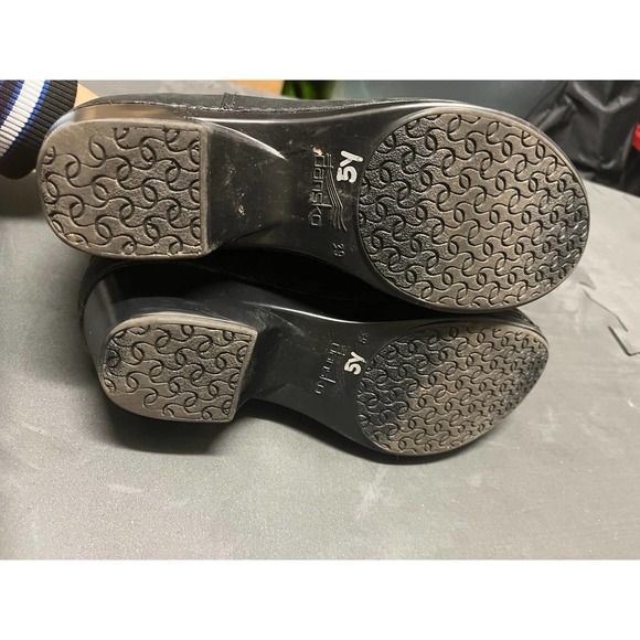 Dansko Tami Women's Black Nubuck Ankle Knit Booties US 8.5 Side Zip nursing boot - Picture 6 of 7